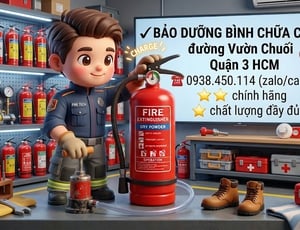 Bảo dưỡng bình chữa cháy đường Vườn Chuối Quận 3 HCM
