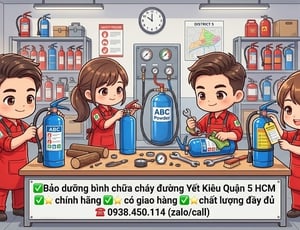 Bảo dưỡng bình chữa cháy đường Yết Kiêu Quận 5 HCM