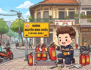 Bảo dưỡng bình chữa cháy tại đường Nguyễn Đình Chiểu Quận 1 HCM