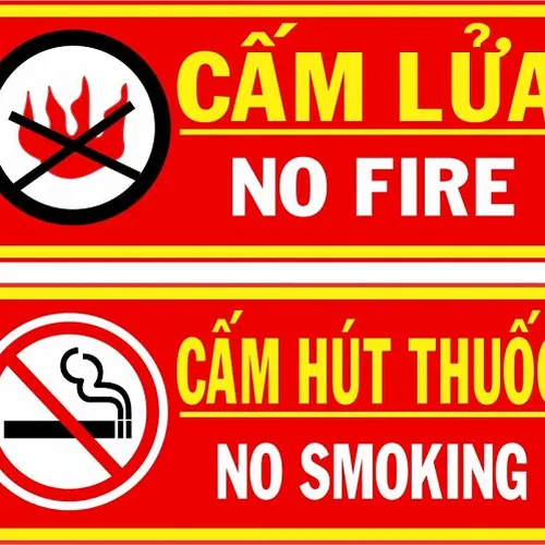 Bảng Cấm Lửa Cấm Thuốc Phòng Cháy Chữa Cháy