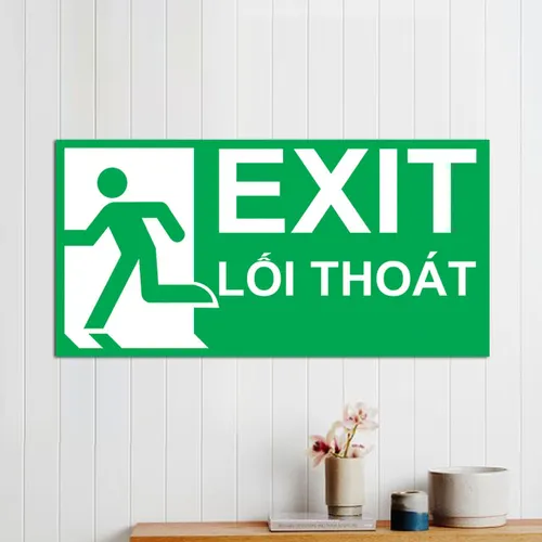 Bảng Exit chỉ dẫn lối thoát hiểm bằng Mica