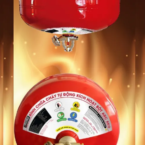 Bình cầu chữa cháy tự động Tomoken bột ABC 8kg