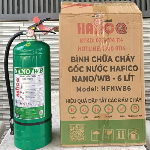 Bình chữa cháy gốc nước Nano/WB Hafico 6 lít có kiểm định