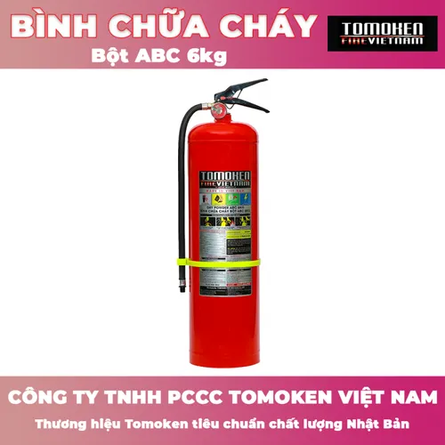 Bình chữa cháy Tomoken bột ABC 6kg có kiểm định