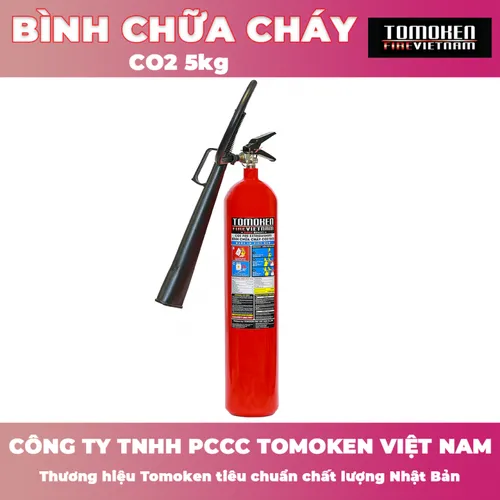 Bình chữa cháy Tomoken khí CO2 5kg có kiểm định