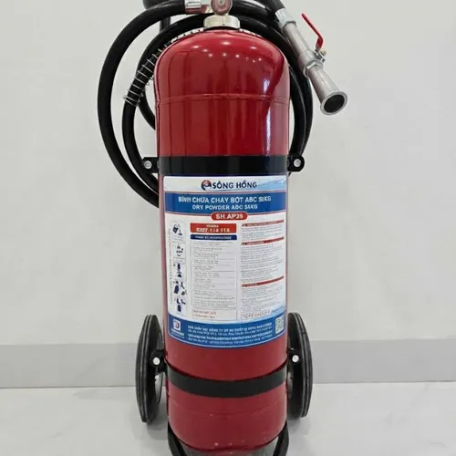 Bình chữa cháy xe đẩy bột ABC 35kg Sông Hồng SH.AP35