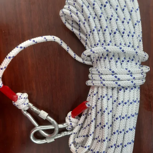 Dây cứu người theo thông tư 150 (dài 30 m, sợi polyester, chống nước, chống cháy, chịu nhiệt; tải trọng 500 kg; lực kéo đứt 100 KN)