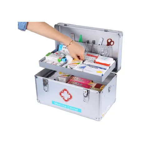 Hộp cứu thương nhôm (12 inch-inox-2 khóa)