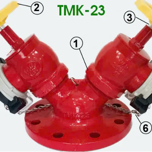 Đầu trụ chữa cháy 2DN65xDN100 model TMK-23