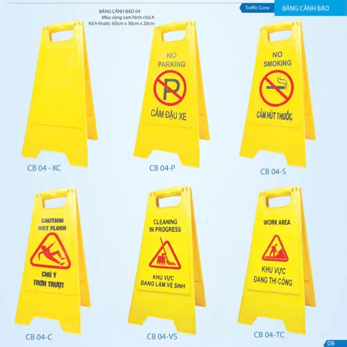 Biển Cảnh Báo Chữ A Khu Vực Đang Thi Công Nhựa