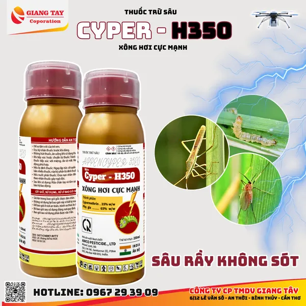 Thuốc đặc trị  Bọ Xít Cyper H350 35EC