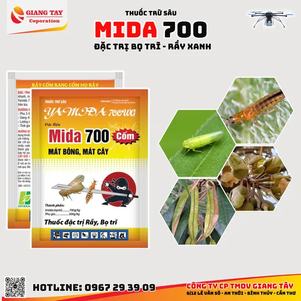 Thuốc Đặc Trị Bọ Trĩ, Rầy - Yamida 700WG