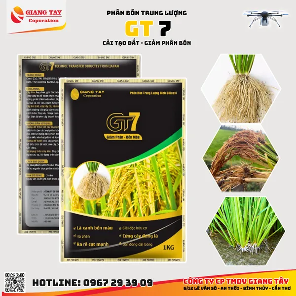 Thuốc Sinh Học Gt7 - Cải Tạo Đất Giảm Phân Bón 1Kg