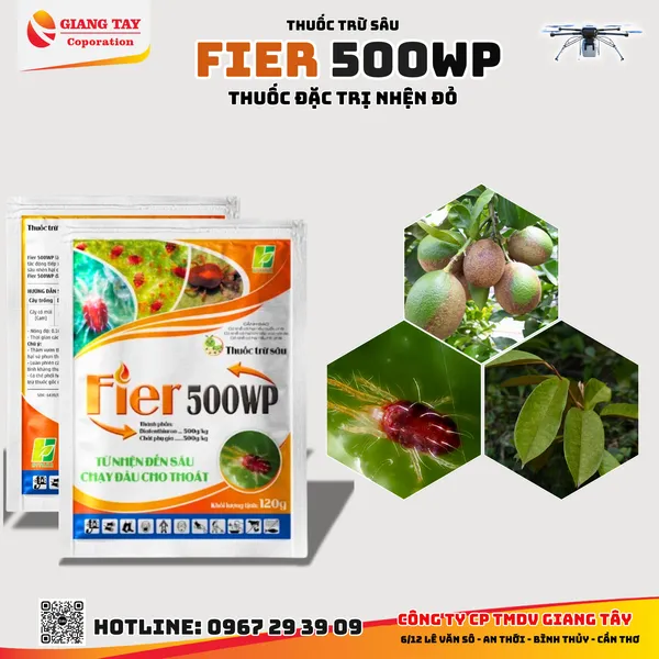 Thuốc Đặc Trị Nhện Đỏ - Fier 500WP 120gram