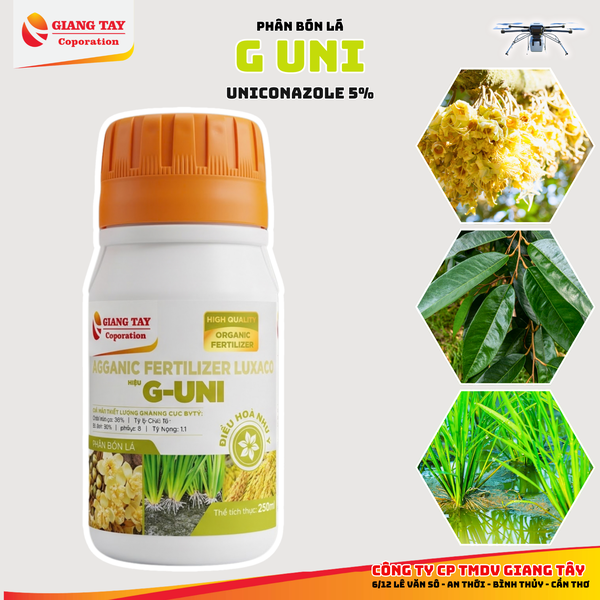 Siêu Phẩm G-UNI Điều Hòa Như Ý - Đột Phá Với Uniconazole 5% - Chuyên Xử Lý Ra Hoa Mùa Nghịch & Chống Đổ Ngã