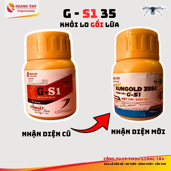 Thuốc Đặc Trị Sâu Cuốn Lá, Sâu Đục Thân GS -1 350SC 100ml