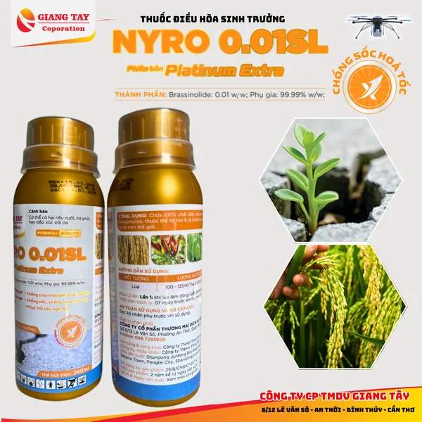 Thuốc điều hòa sinh trưởng Nyro 0.01SL - Brassinolide