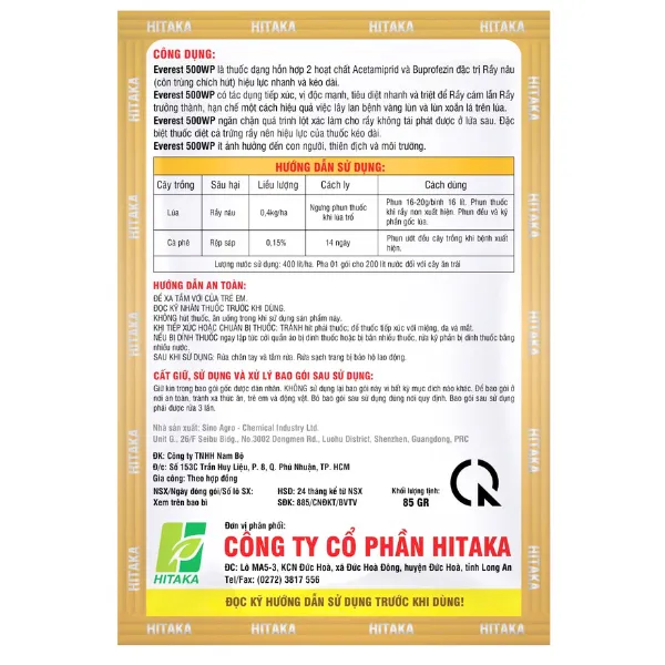 Thuốc Đặc Trị Rầy Xanh Everest 500WP
