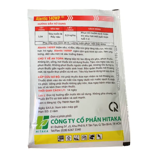 Thuốc đặc trị sâu cuốn lá Alantic 140WP