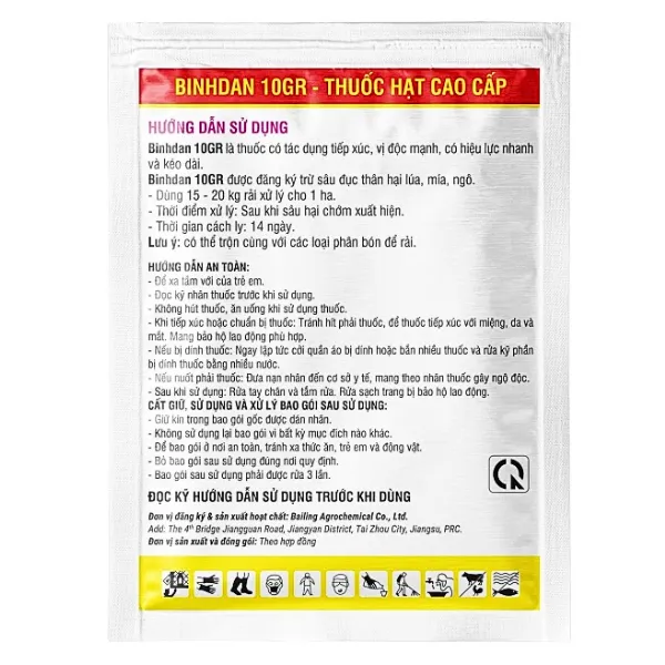 Thuốc Đặc Trị Sâu Đục Thân - Binhdan 10GR 1Kg