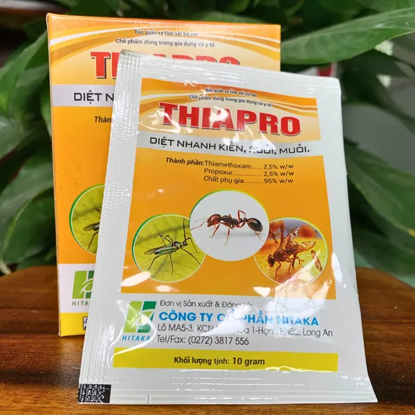 Thuốc diệt muỗi, ruồi, kiến, dán THIAPRO Gói 10gram Dùng Trong Gia Dụng và Y Tế
