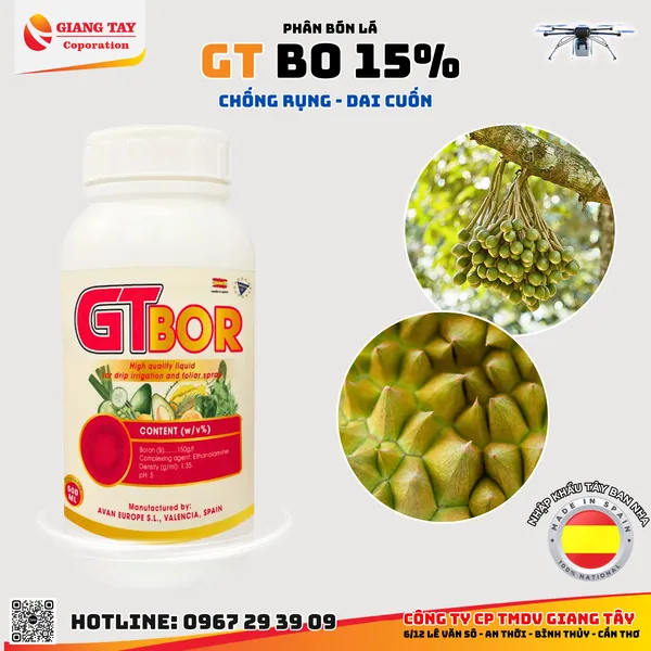 Phân Bón Lá Vi Lượng GT Bor 15% - Nhập Khẩu Tây Ban Nha