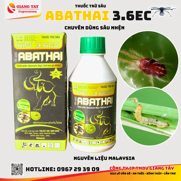 Thuốc trừ sâu sinh học ABATHAI (Hifi 3.6EC) 480ml