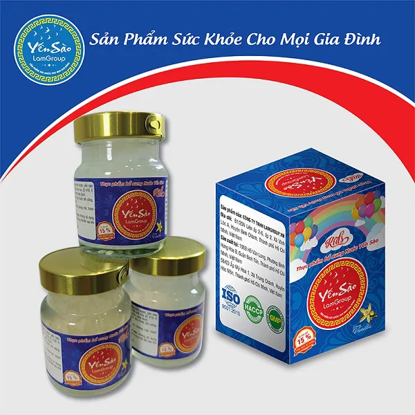 Nước yến sào Lamgroup KIDS vị vani lọ 70ml