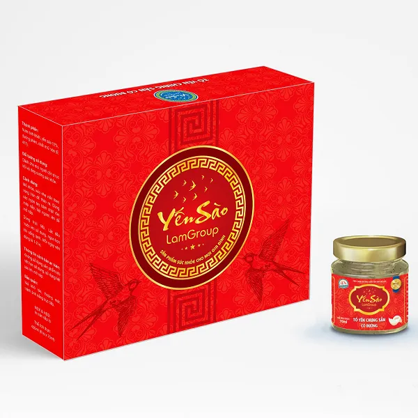 Nước yến sào Lamgroup có đường Hộp quà 6 lọ 70ml