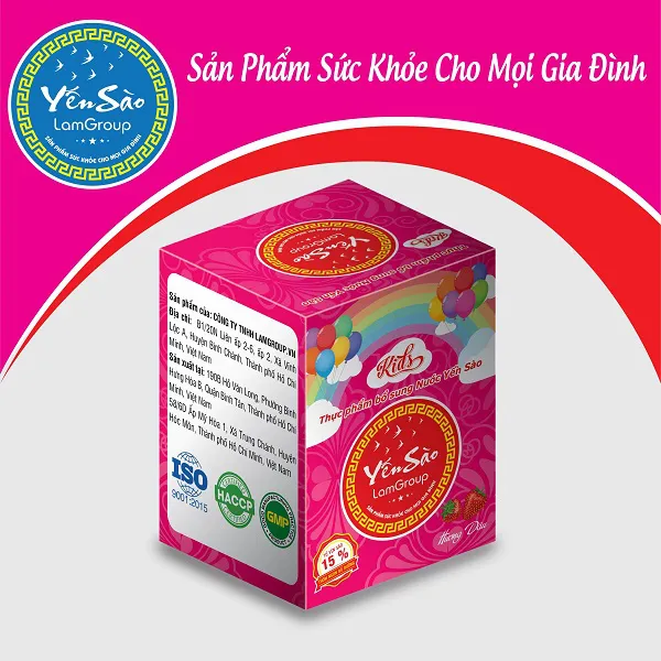 Nước yến sào Lamgroup KIDS vị dâu lọ 70ml