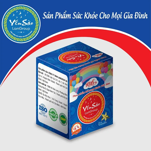 Nước yến sào Lamgroup KIDS vị vani lọ 70ml