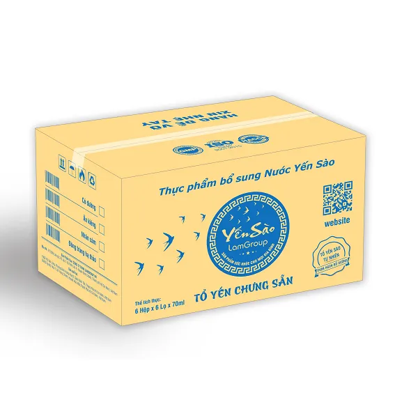 Nước yến sào Lamgroup có đường Hộp quà 6 lọ 70ml
