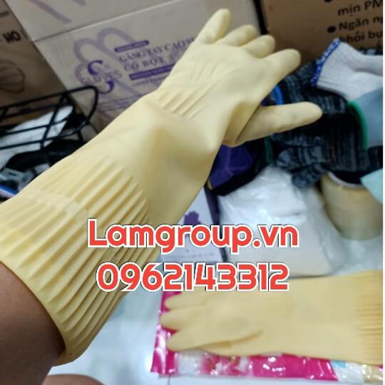 Bán sỉ bao tay cao su dày nguyên thùng cỡ dài 200 đôi và cỡ lở 400 đôi màu kem và màu hồng Bán sỉ bao tay cao su dày nguyên thùng cỡ dài 200 đôi và cỡ lở 400 đôi màu kem và màu hồng