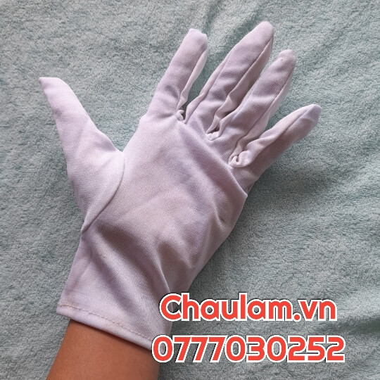 BAO TAY VẢI TRẮNG PE 35%, COTTON 65% BAO TAY VẢI TRẮNG PE 35%, COTTON 65%