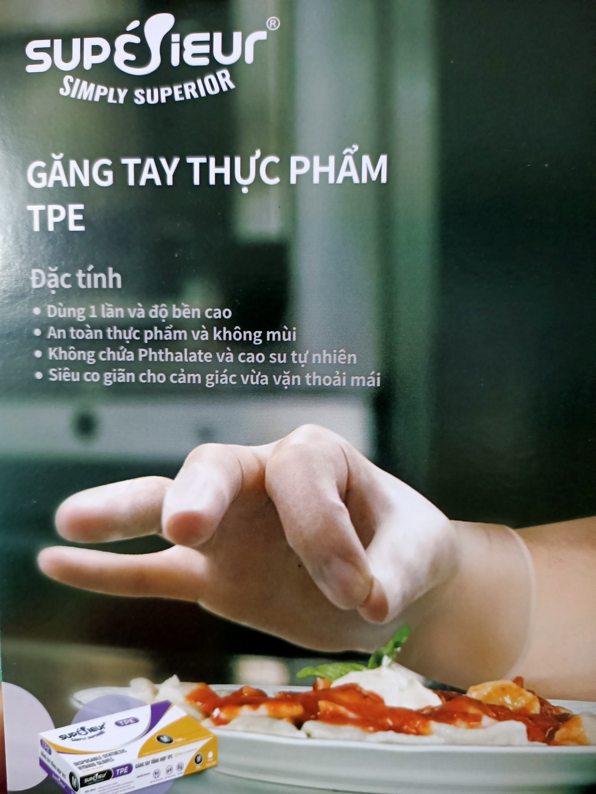 Găng tay Superiuer Nilon Thực phẩm TPE PNP ChauLam