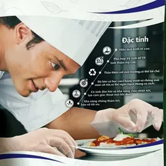 Găng tay Superiuer Nitrile sinh học Công nghiệp Thực phẩm Khám bệnh ChauLam