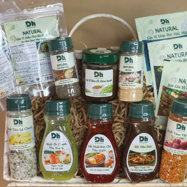 GIỎ quà tặng TẾT - Nước yến sào - Gia vị DHFood