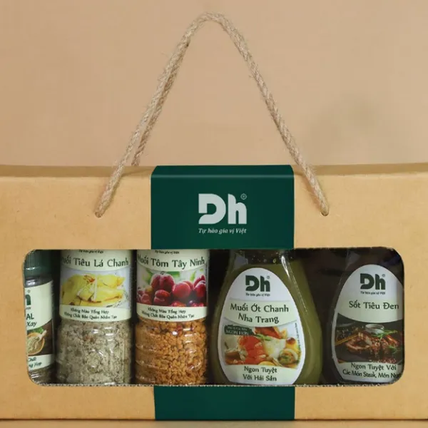 GIỎ quà tặng TẾT - Nước yến sào - Gia vị DHFood