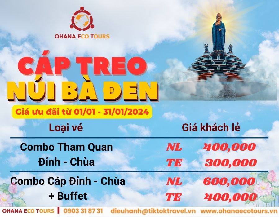 Khuyến mãi vé cáp treo núi Bà tháng 1 năm 2024 Khuyến mãi vé cáp treo núi Bà tháng 1 năm 2024