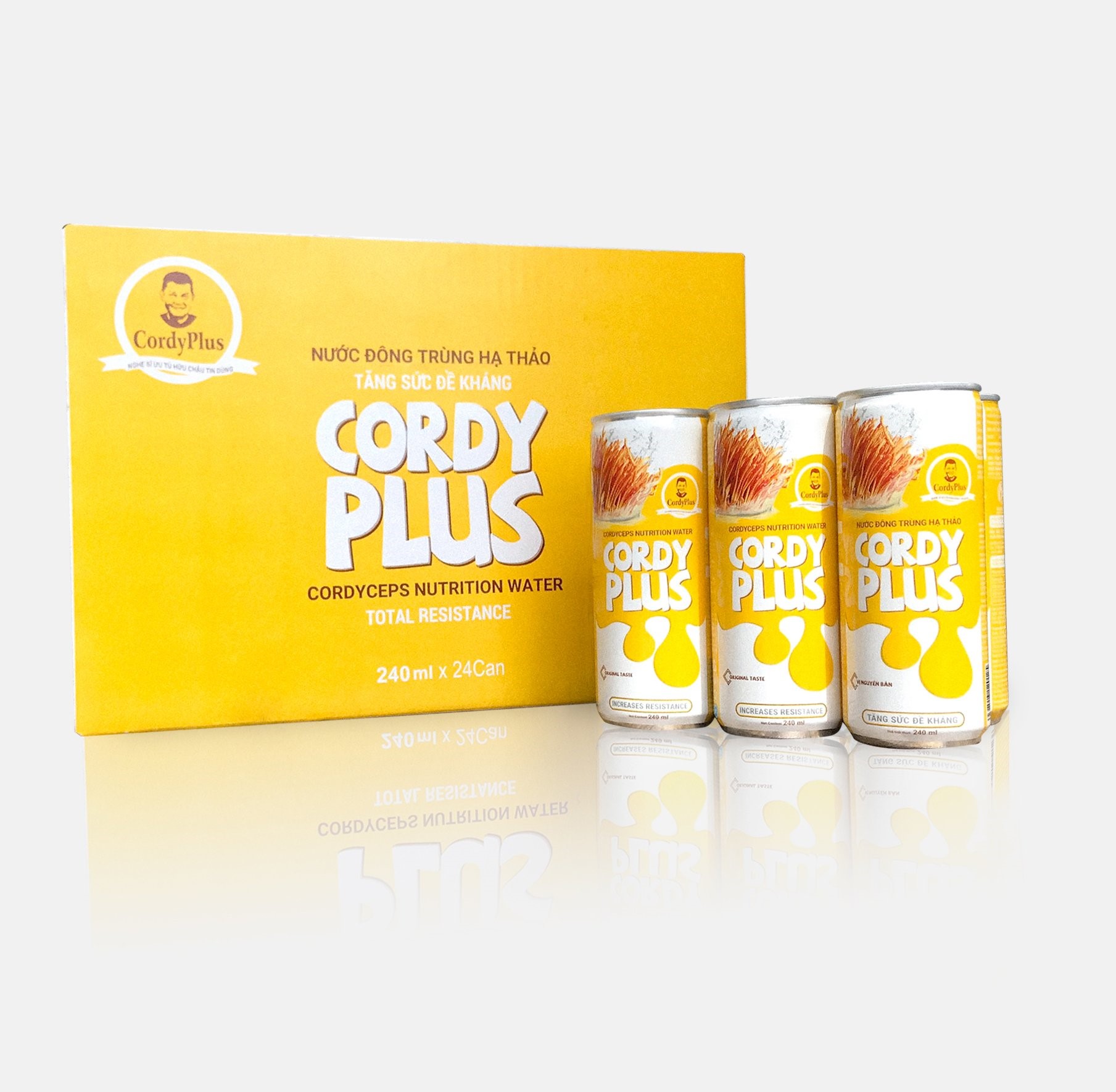 Nước Giải Khát Tăng Cường Sức Khỏe Đông Trùng Hạ Thảo CORDY PLUS, Lon 240 mL Nước Giải Khát Tăng Cường Sức Khỏe Đông Trùng Hạ Thảo CORDY PLUS, Lon 240 mL