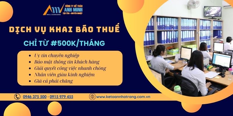 Dịch vụ kế toán chỉ từ 500k/tháng Dịch vụ kế toán chỉ từ 500k/tháng