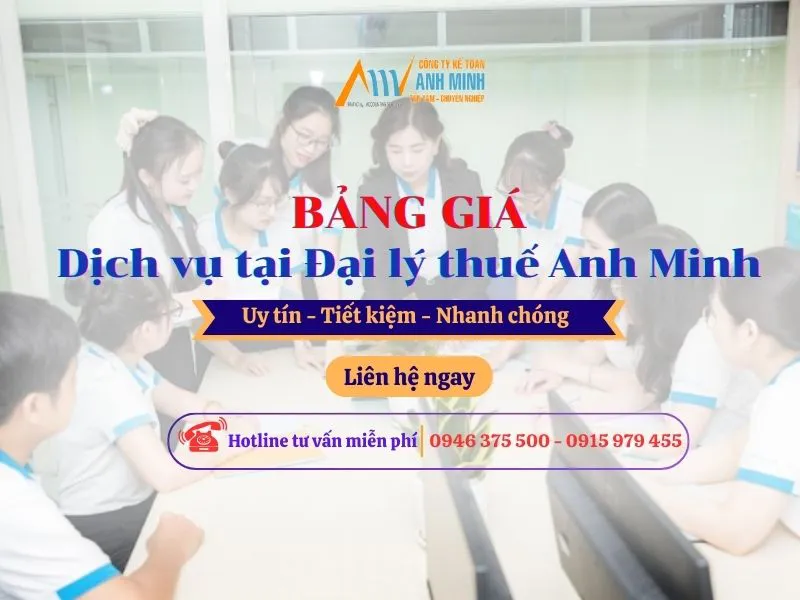 Bảng Báo Giá Dịch vụ Kế toán trọn gói tại Kế Toán Anh Minh [Cập nhật 2025]