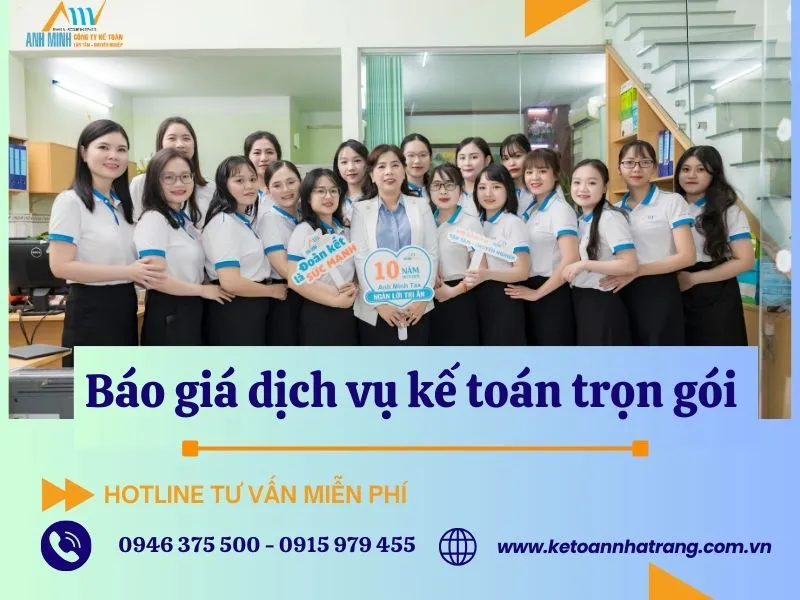 Báo giá dịch vụ kế toán trọn gói【giá chỉ từ 500 000 đồng】