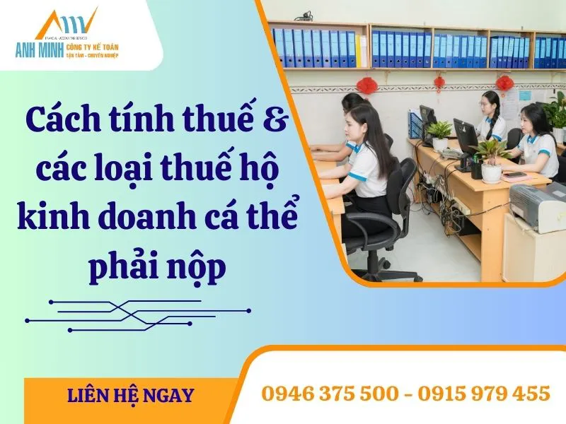 Cách tính thuế & các loại thuế hộ kinh doanh cá thể phải nộp