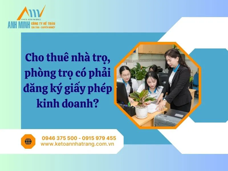 Cho thuê nhà trọ, phòng trọ có phải đăng ký giấy phép kinh doanh?