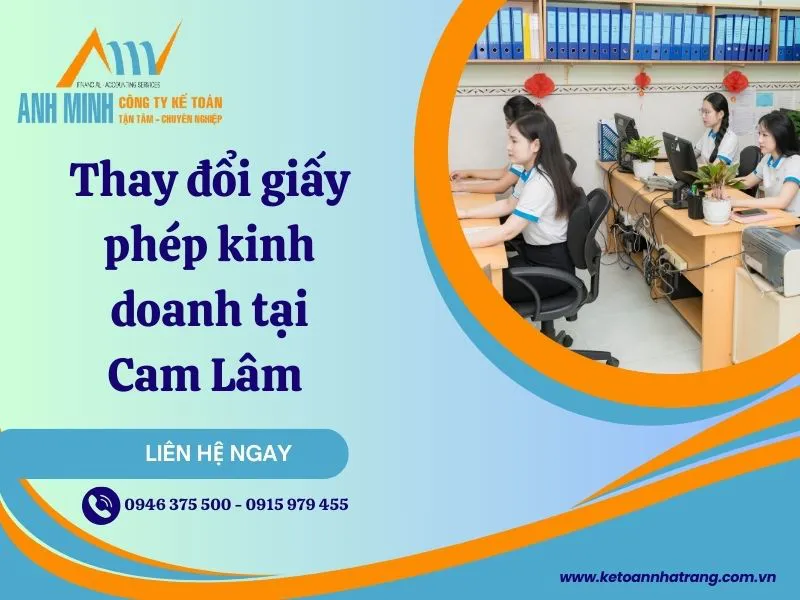 Dịch vụ thay đổi giấy phép kinh doanh tại Cam Lâm - Khánh Hòa