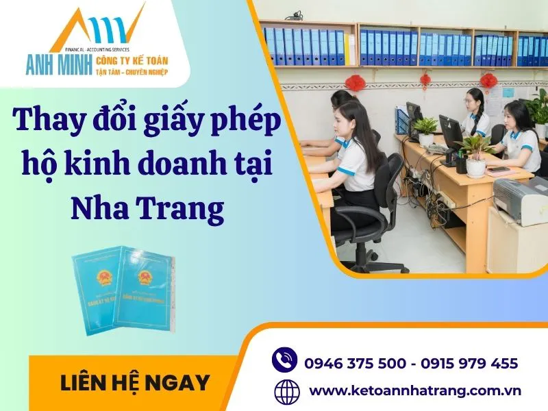【THỦ TỤC】Thay đổi giấy phép hộ kinh doanh tại Nha Trang