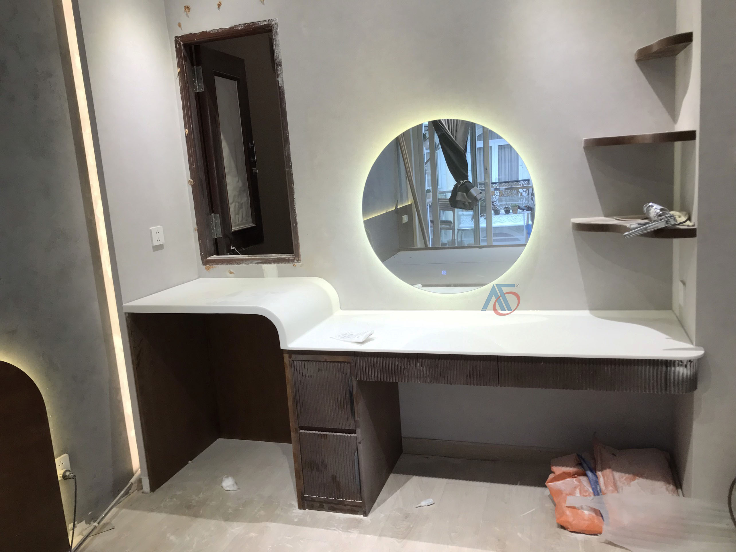 Solid Surface Stone P -105 PEAR WHITE