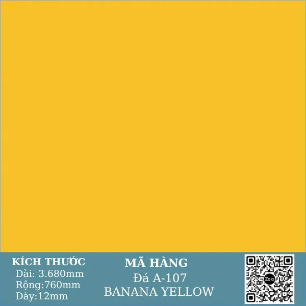 Đá Solid Surface A-107 Banana Yellow