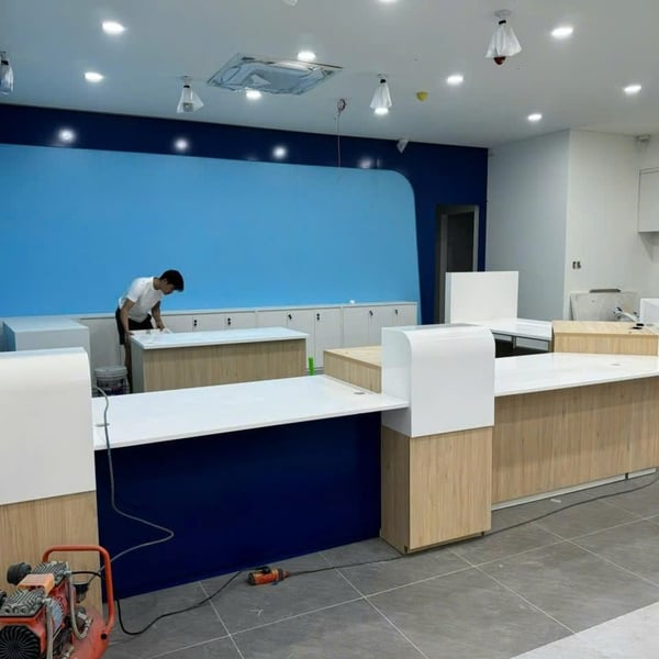Quầy Vietinbank Đá Solid Surface